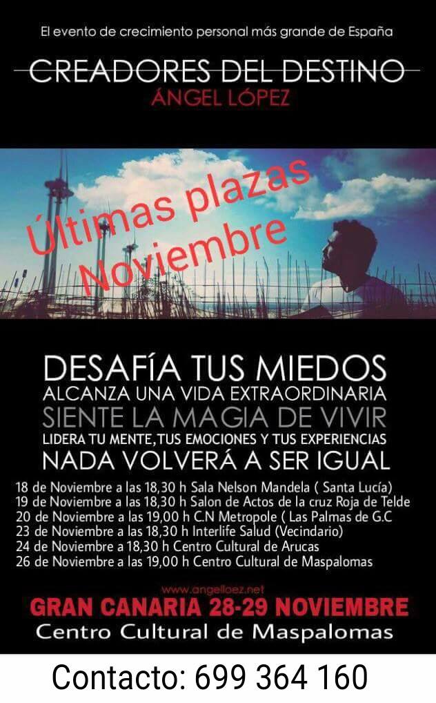 CONFERENCIAS GRATUITAS CREADORES DEL DESTINO GC