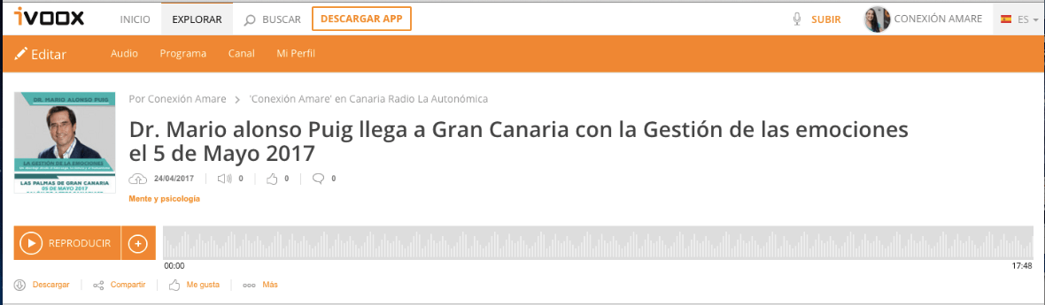 Mario alnoso Puig Ivoox entrevista